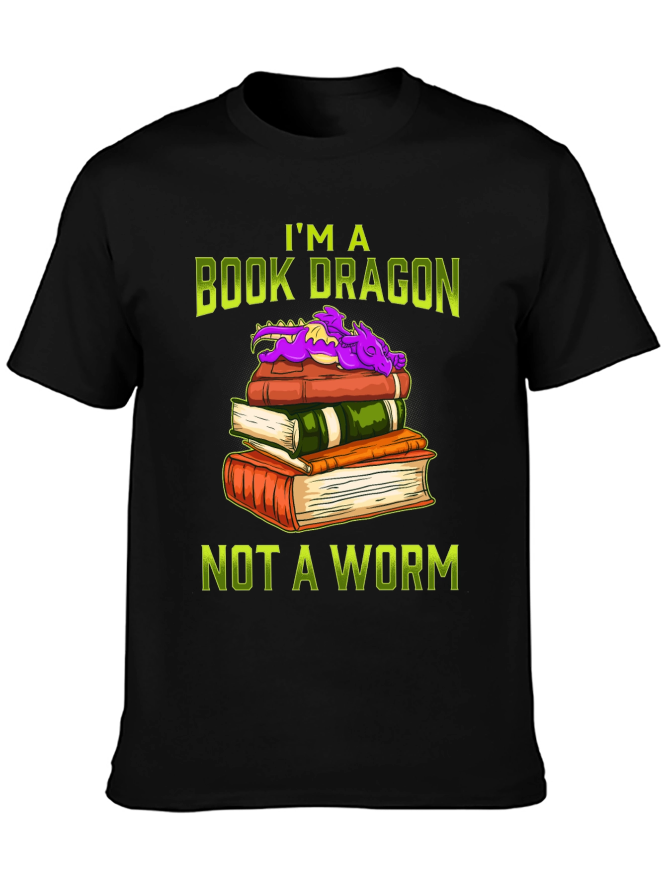 Book Dragon T-Shirt for Book Lovers
