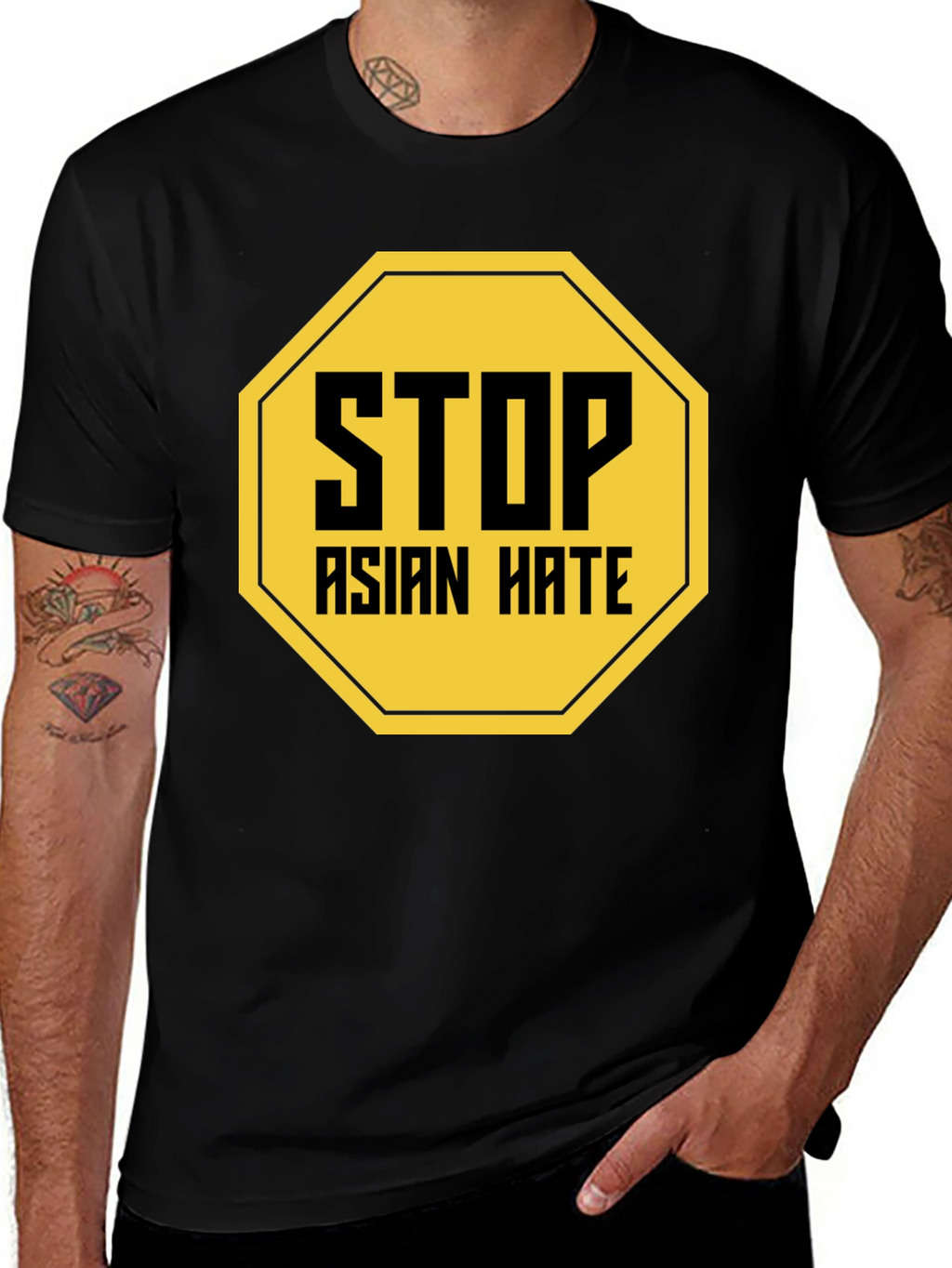 Stop Asian Hate T-Shirt Black