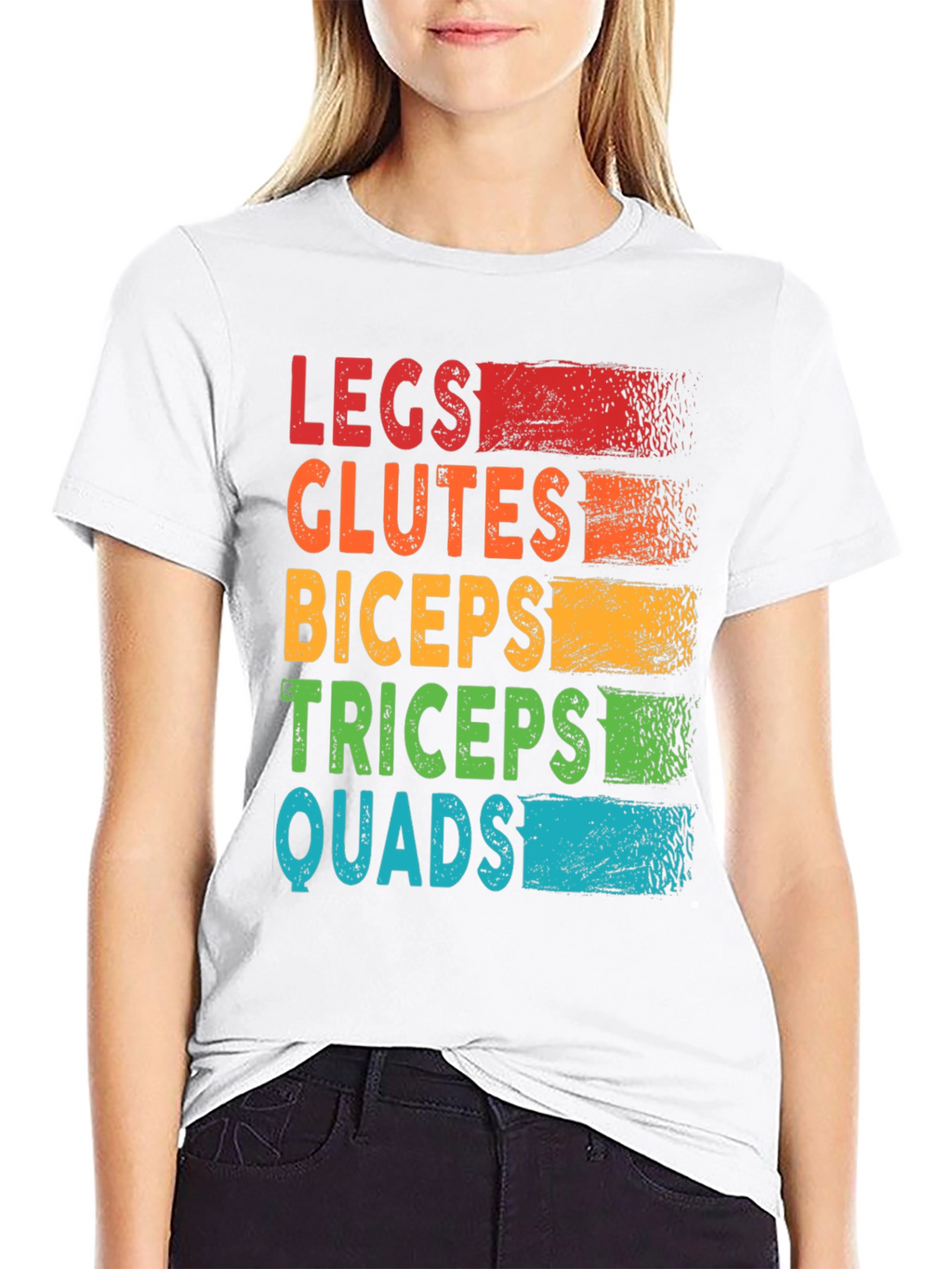 Workout Goals T-Shirt: Legs Glutes Biceps Triceps Quads