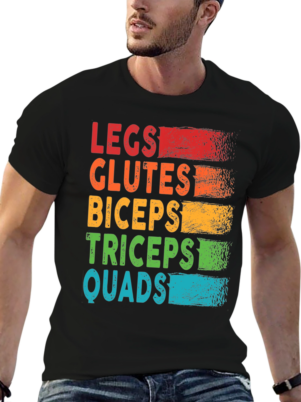 Workout Goals T-Shirt: Legs Glutes Biceps Triceps Quads
