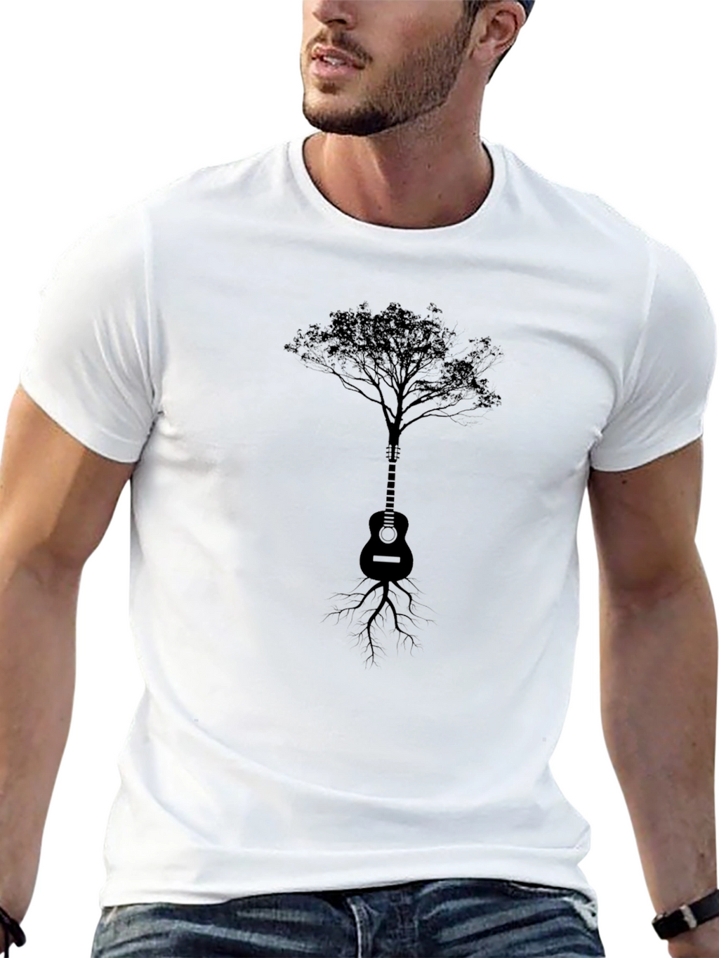Guitar Tree Graphic Tee - Music Lovers T-Shirt