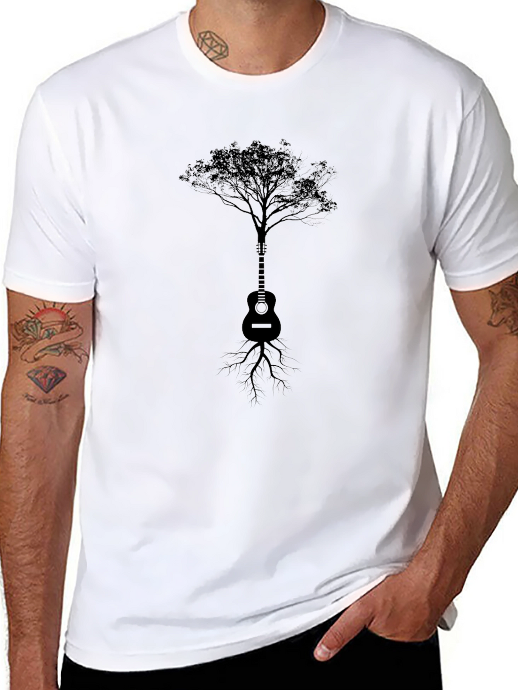Guitar Tree Graphic Tee - Music Lovers T-Shirt