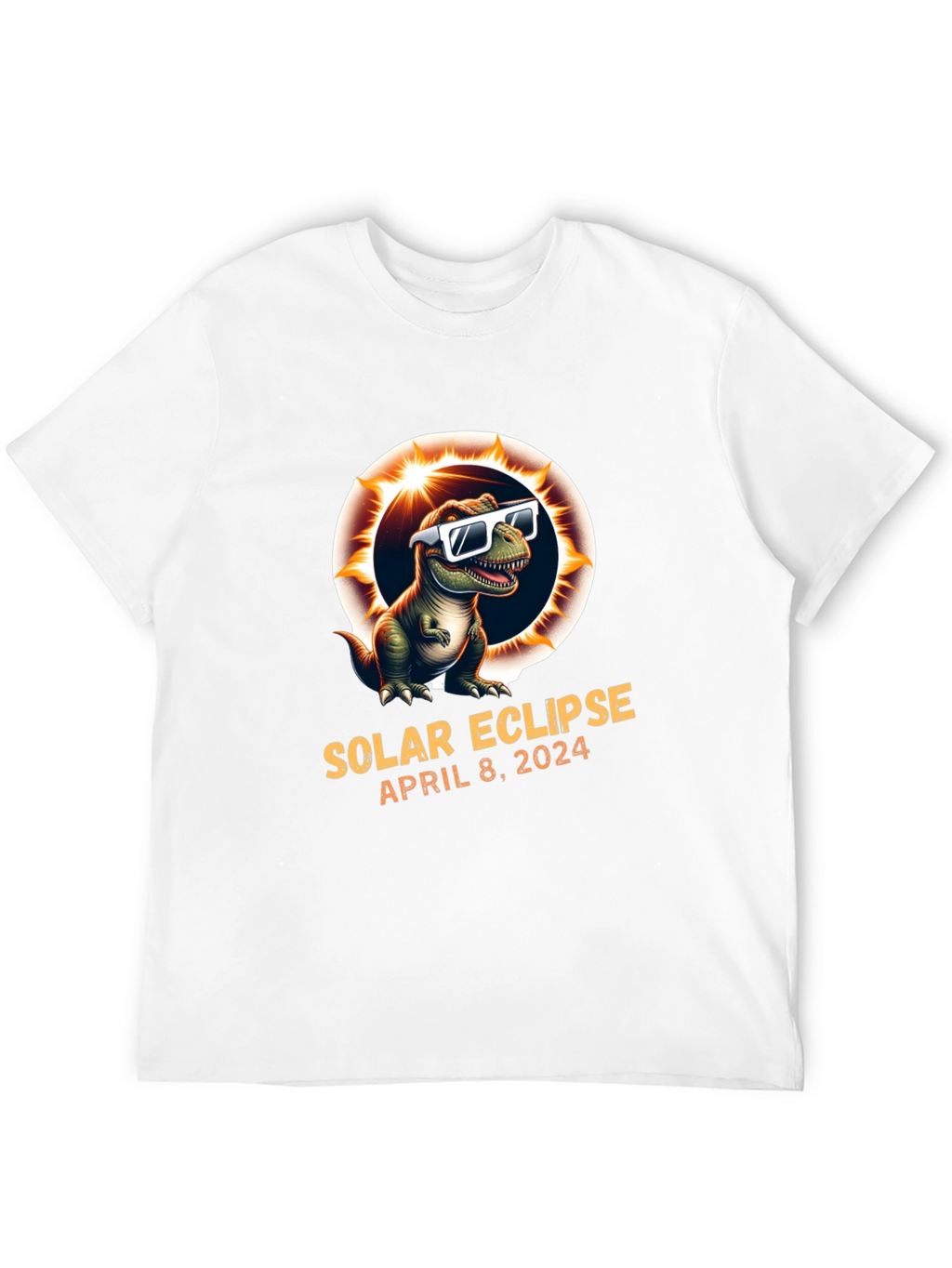 Solar Eclipse April 8 2024 T-Rex T-Shirt