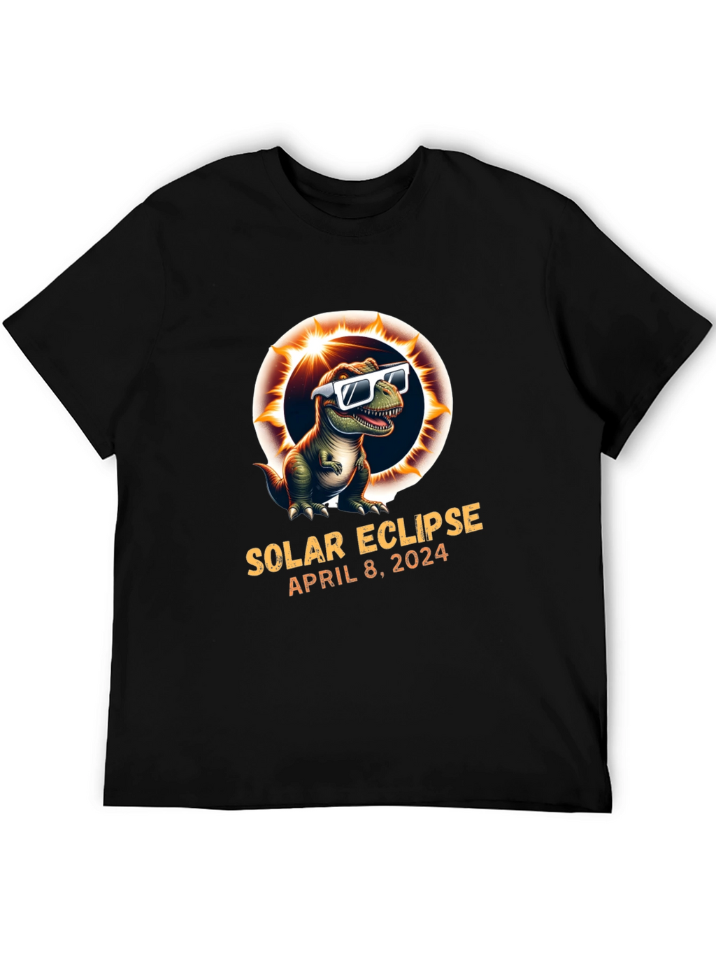 Solar Eclipse April 8 2024 T-Rex T-Shirt