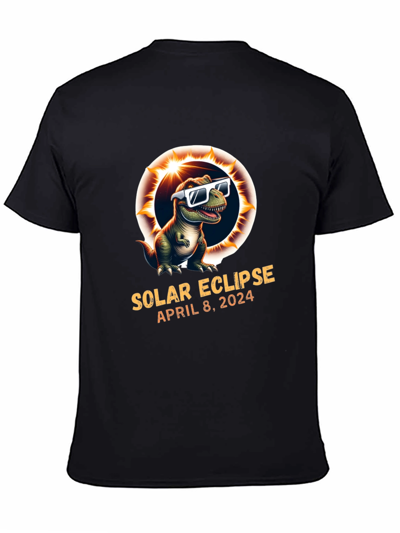 Solar Eclipse April 8 2024 T-Rex T-Shirt