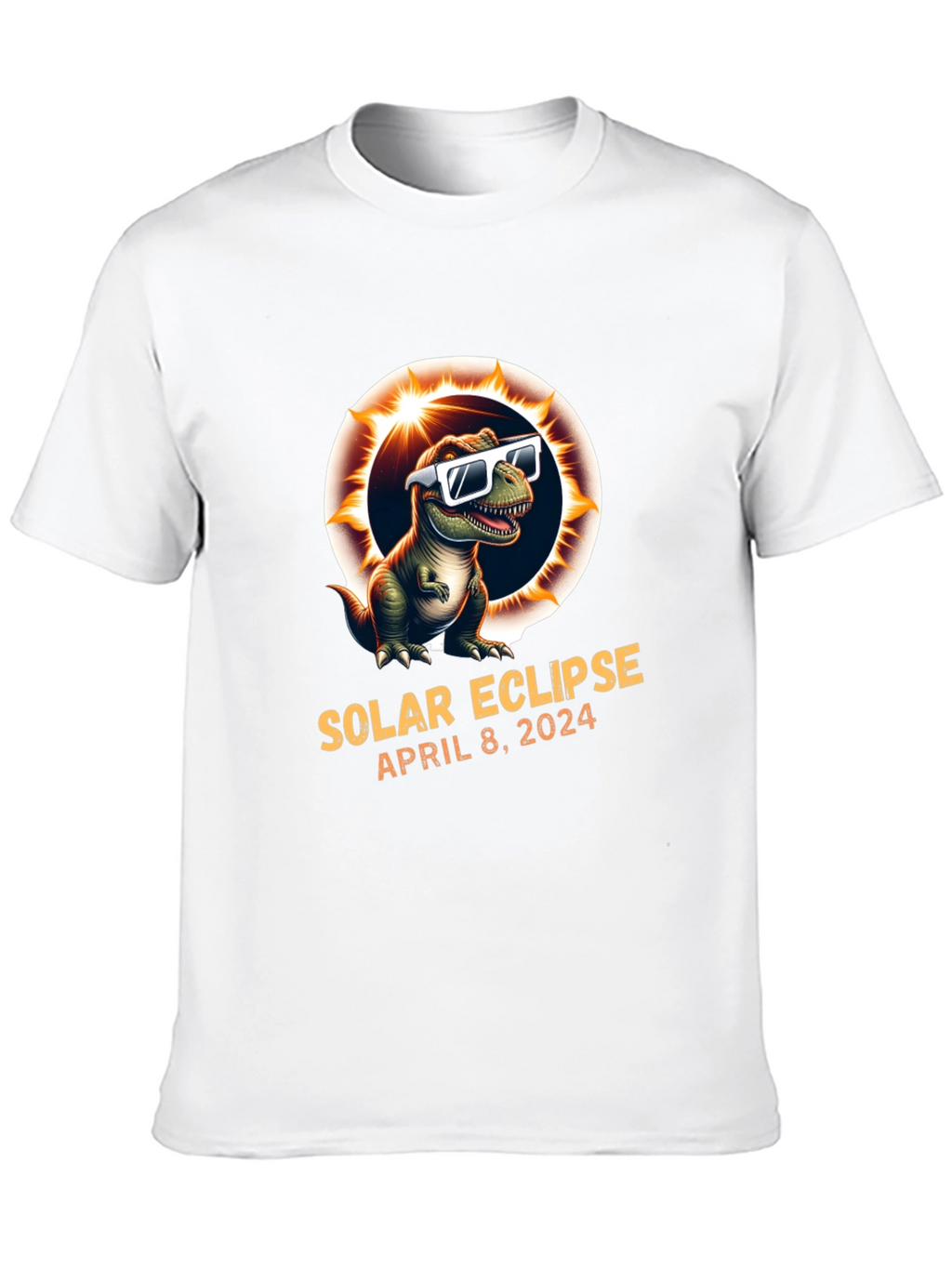 Solar Eclipse April 8 2024 T-Rex T-Shirt