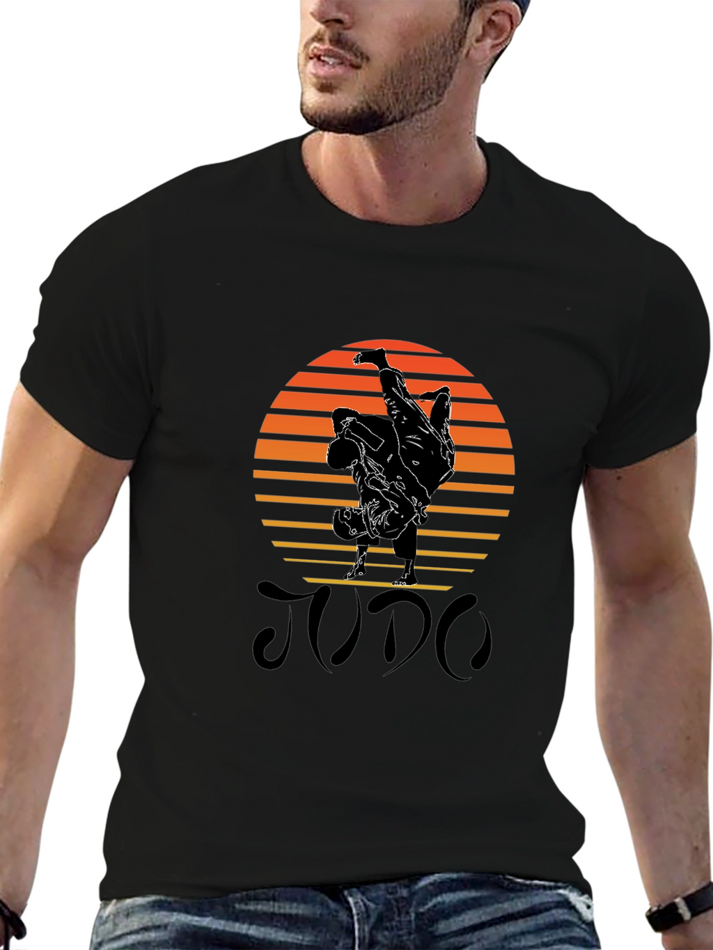 Judo Sunset Black T-Shirt