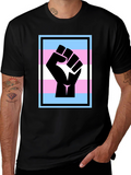 Transgender Pride Fist T-Shirt - Black