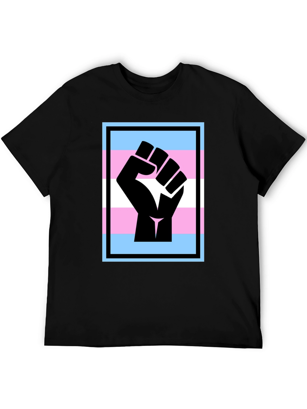 Transgender Pride Fist T-Shirt - Black