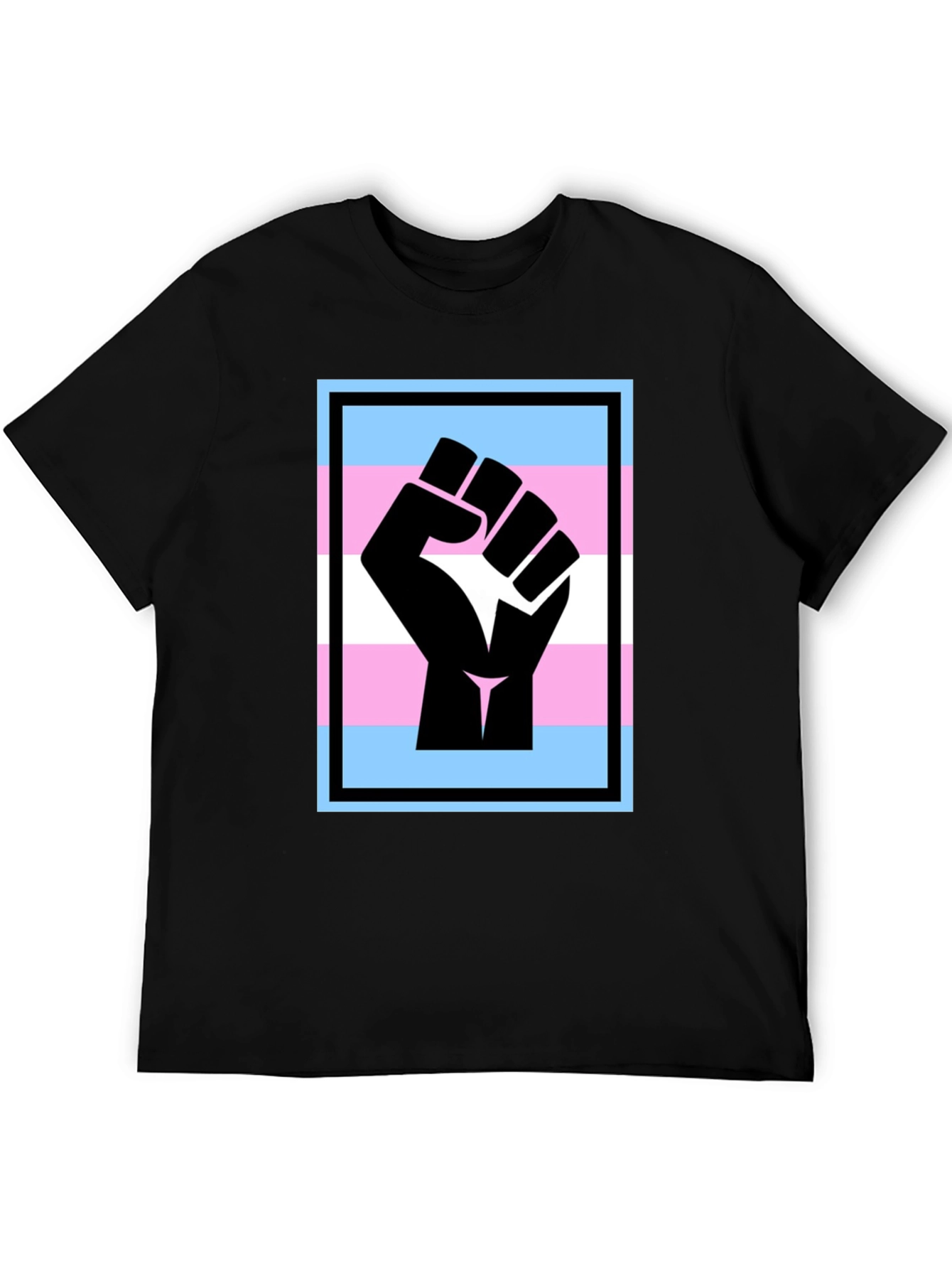 Transgender Pride Fist T-Shirt - Black