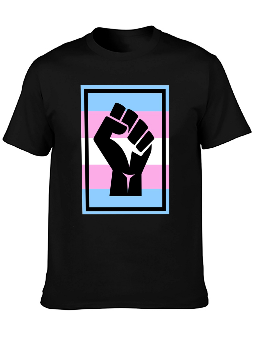 Transgender Pride Fist T-Shirt - Black