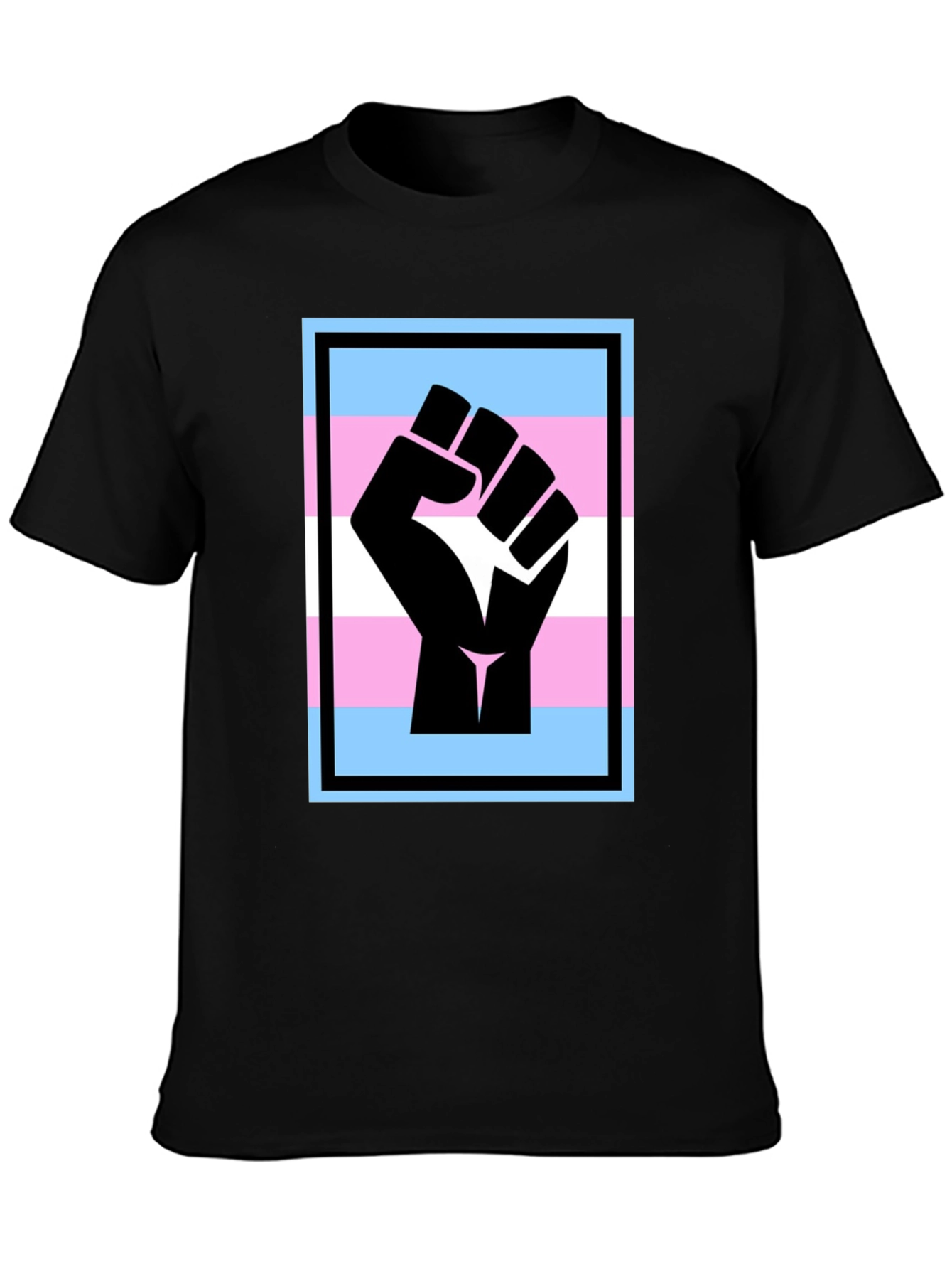 Transgender Pride Fist T-Shirt - Black