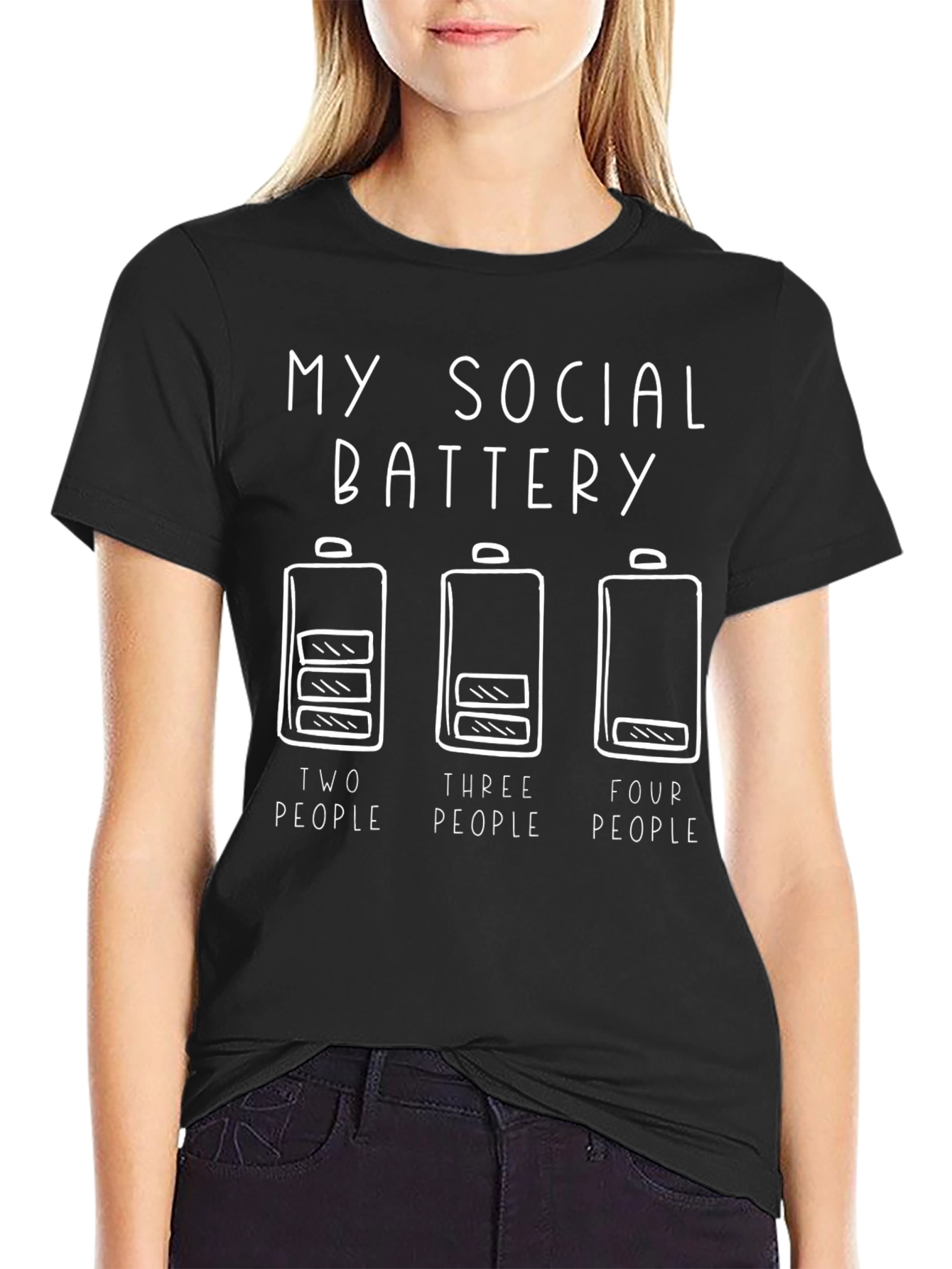 Social Battery Graphic T-Shirt - Introvert Humor