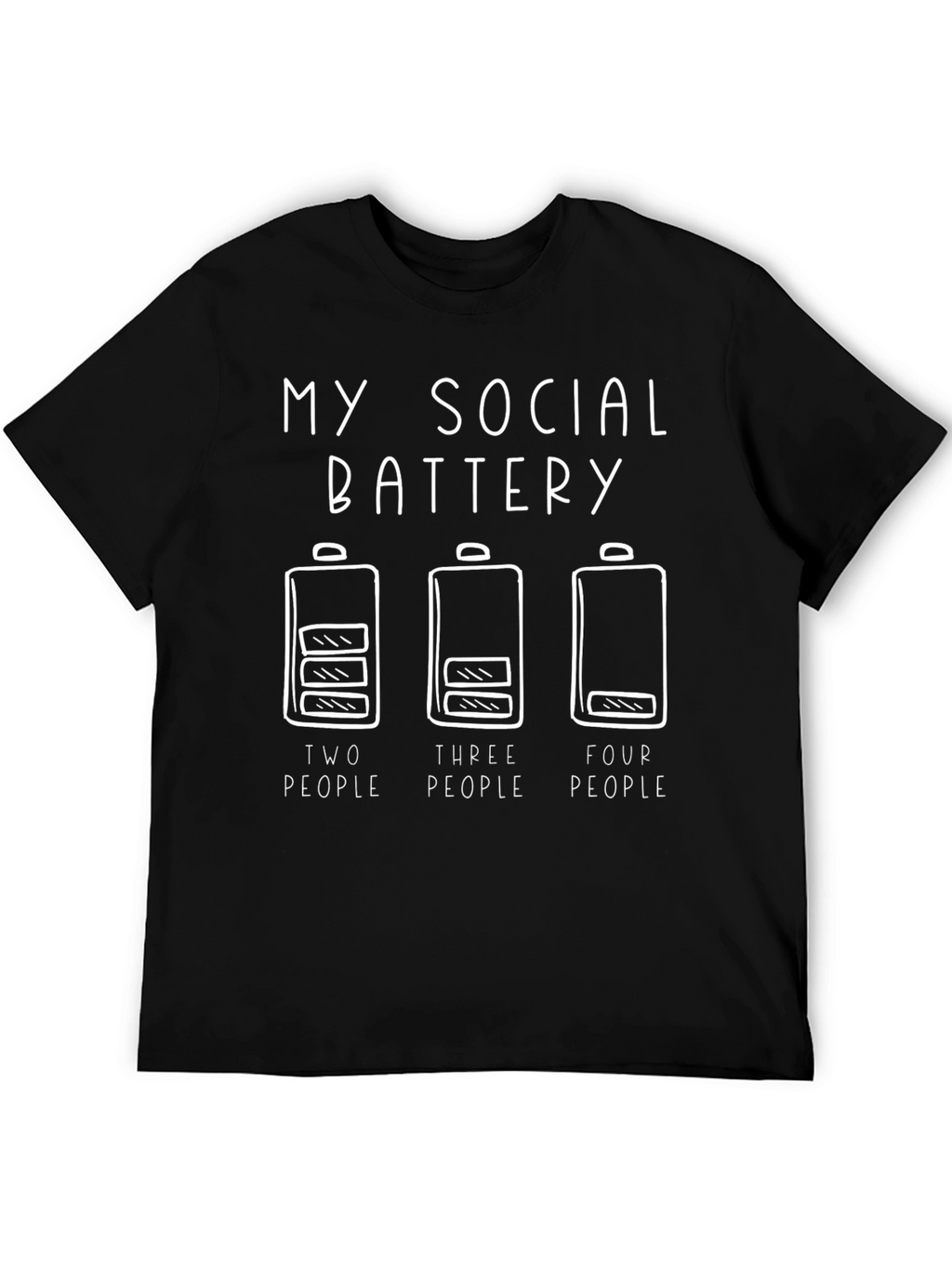 Social Battery Graphic T-Shirt - Introvert Humor