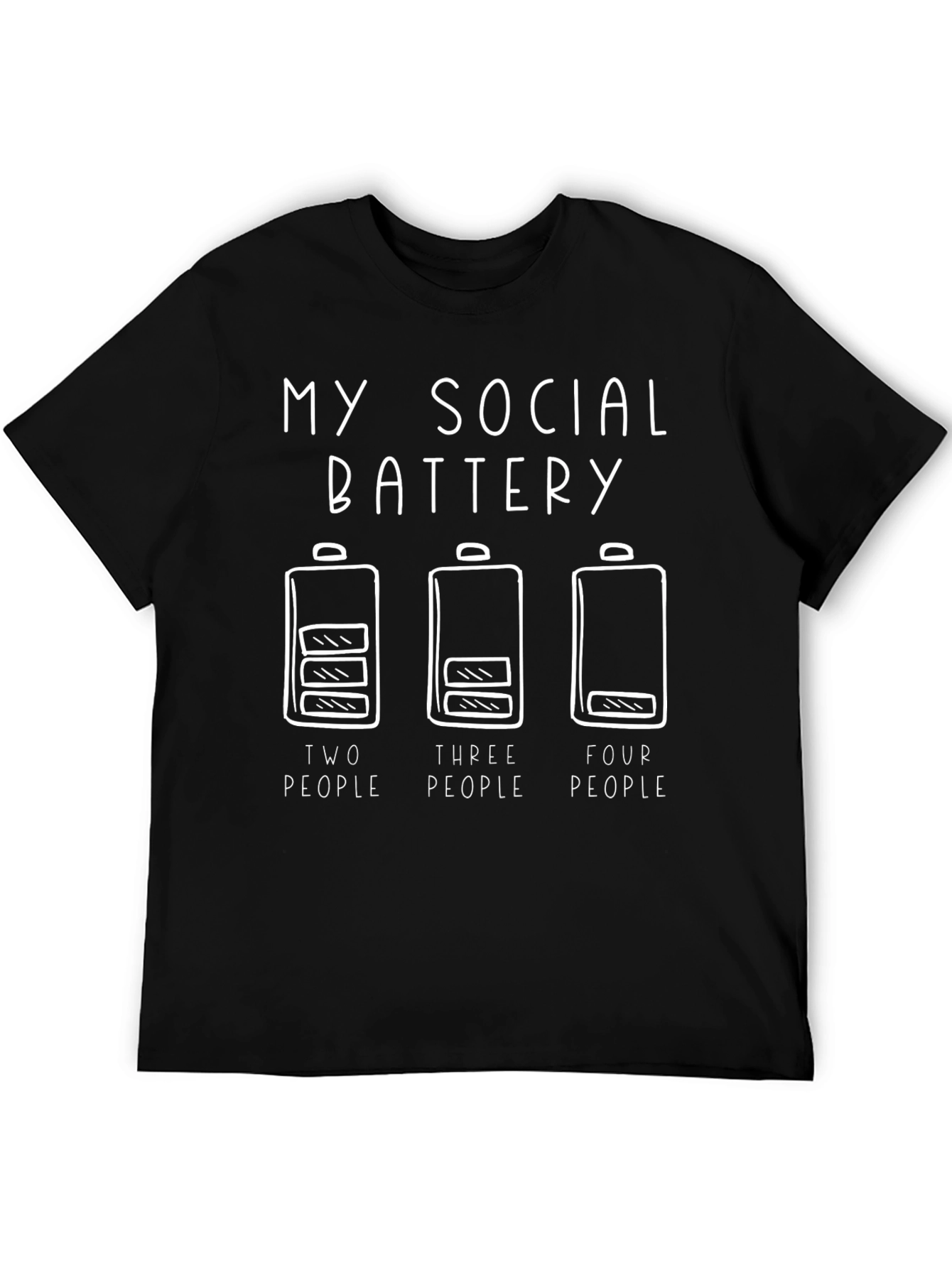 Social Battery Graphic T-Shirt - Introvert Humor
