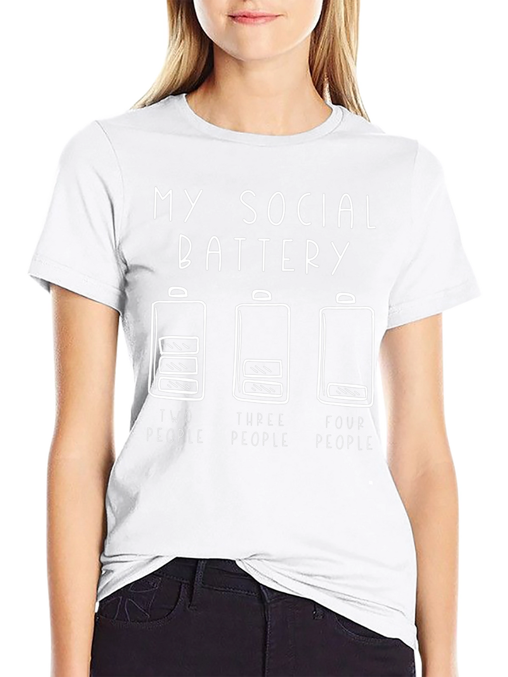 Social Battery Graphic T-Shirt - Introvert Humor