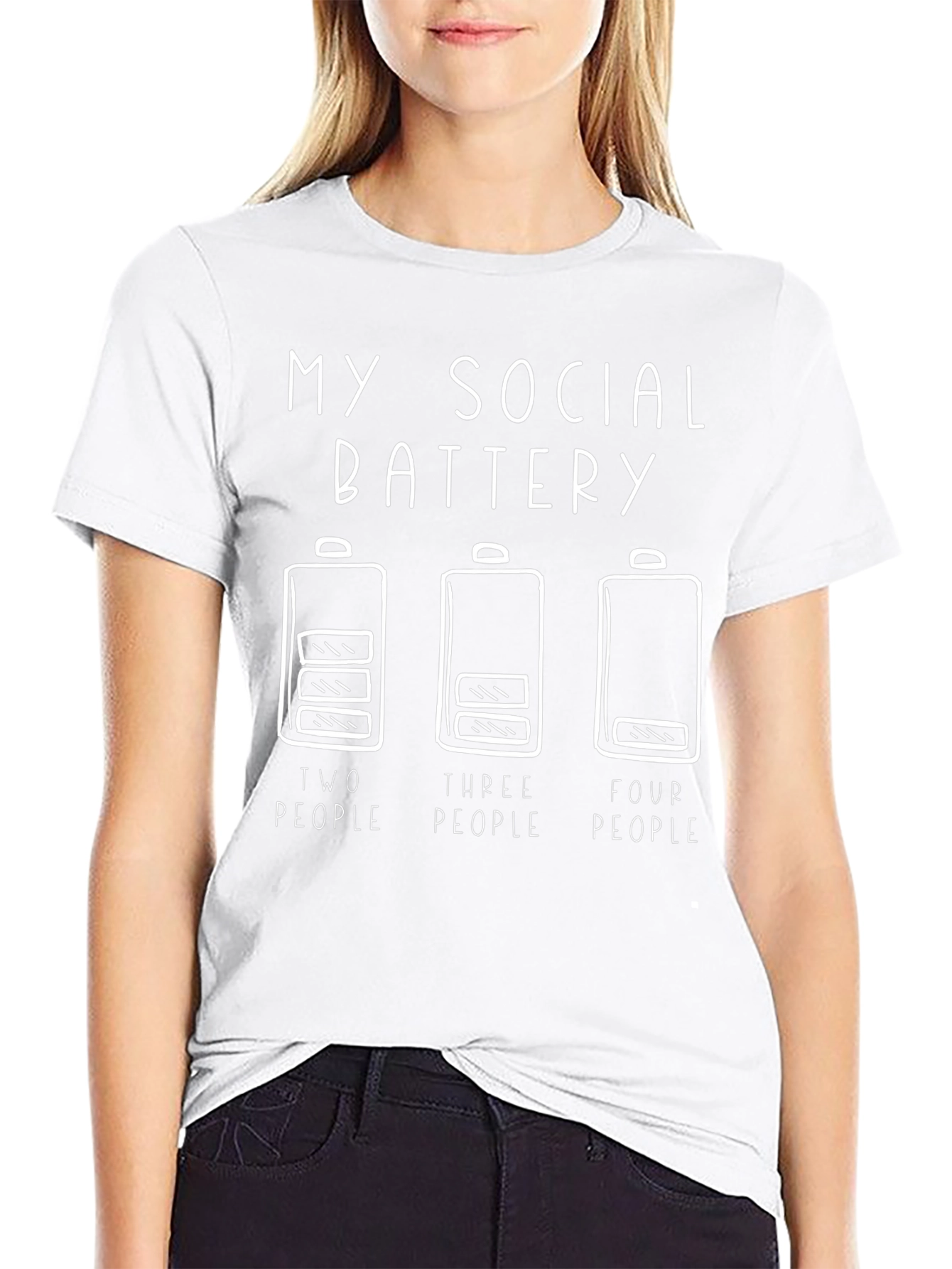 Social Battery Graphic T-Shirt - Introvert Humor