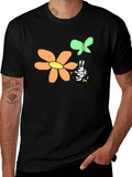 Mens Black Graphic Tee - Bunny Fairy