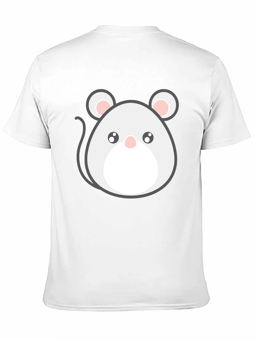 Cute Cartoon Mouse Graphic Tee - Black
