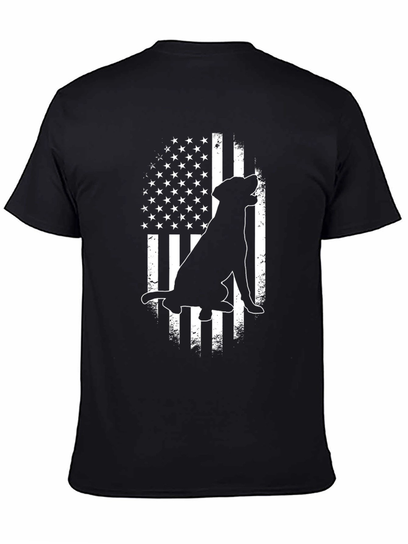 Dog American Flag Graphic Tee