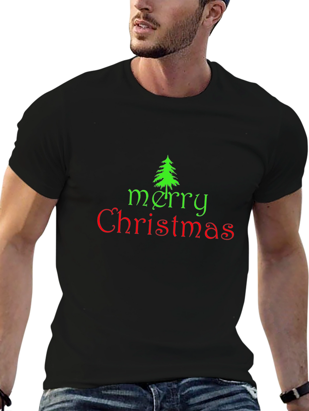 Festive Merry Christmas Graphic Tee