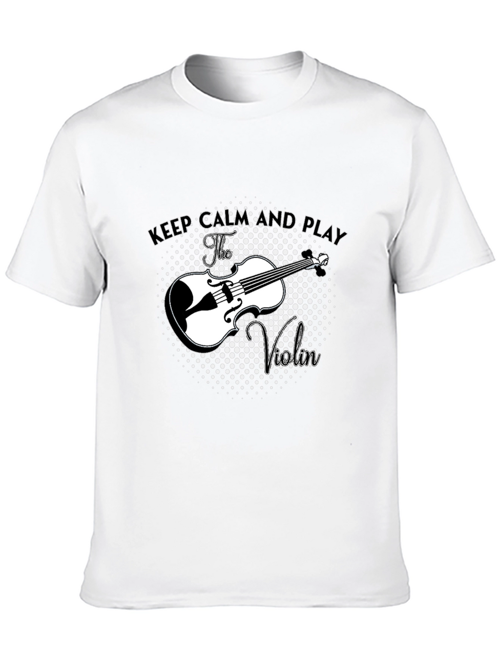 Keep Calm and Play Violin Black T-Shirt