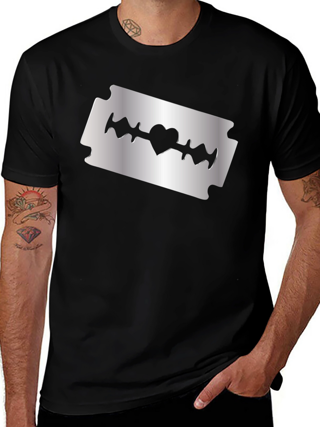 Razor Heart T-Shirt - Edgy & Stylish Tee