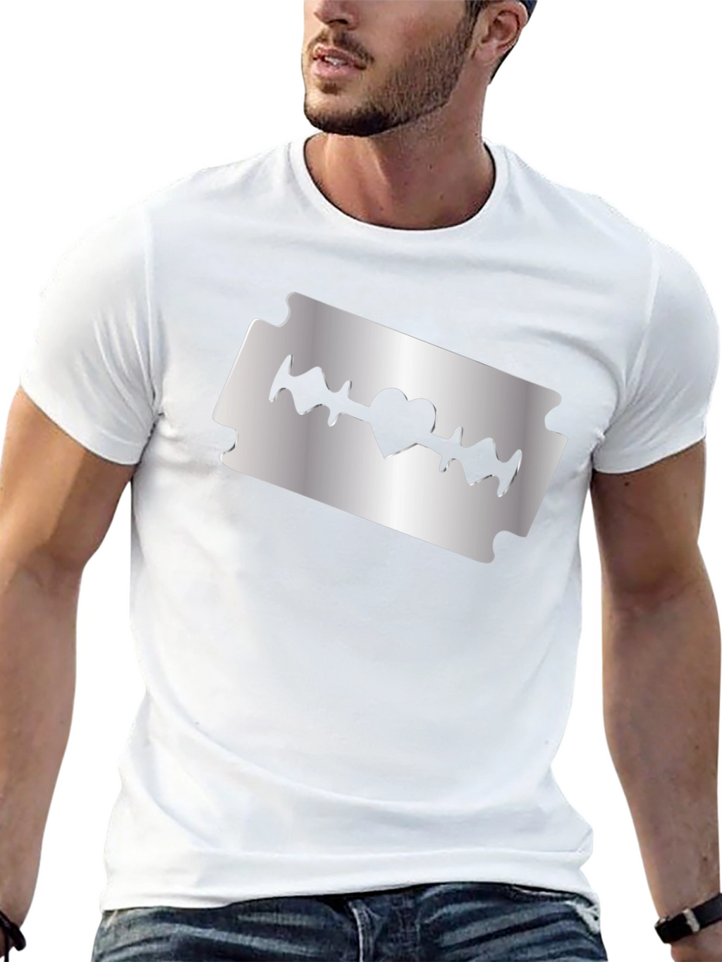 Razor Heart T-Shirt - Edgy & Stylish Tee