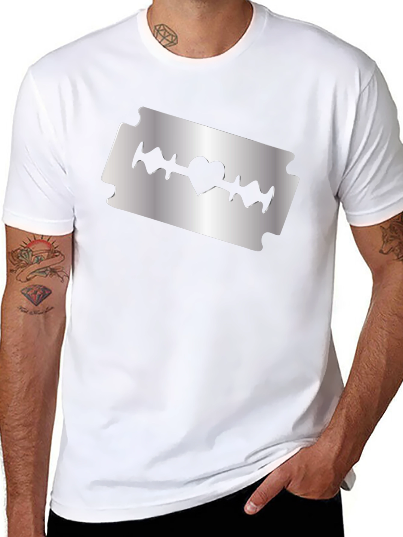 Razor Heart T-Shirt - Edgy & Stylish Tee