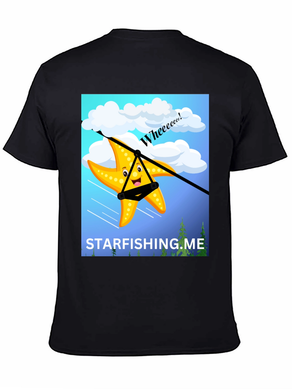 Starfishing.me Ziplining Starfish Graphic Tee