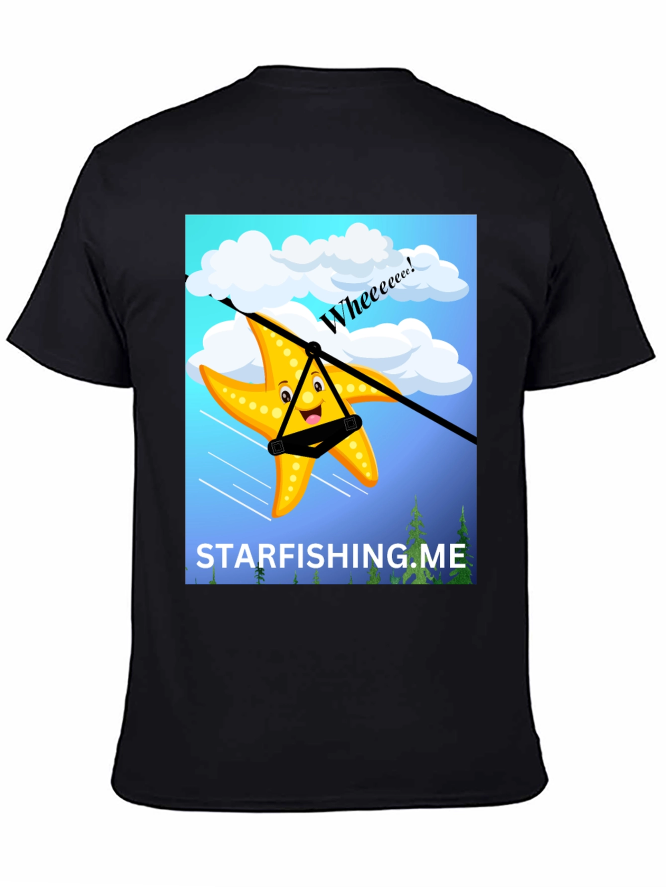 Starfishing.me Ziplining Starfish Graphic Tee