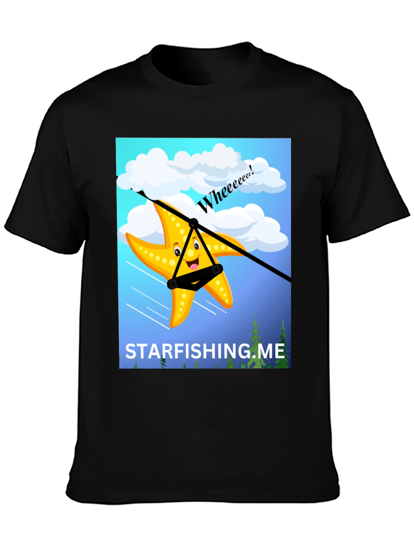 Starfishing.me Ziplining Starfish Graphic Tee