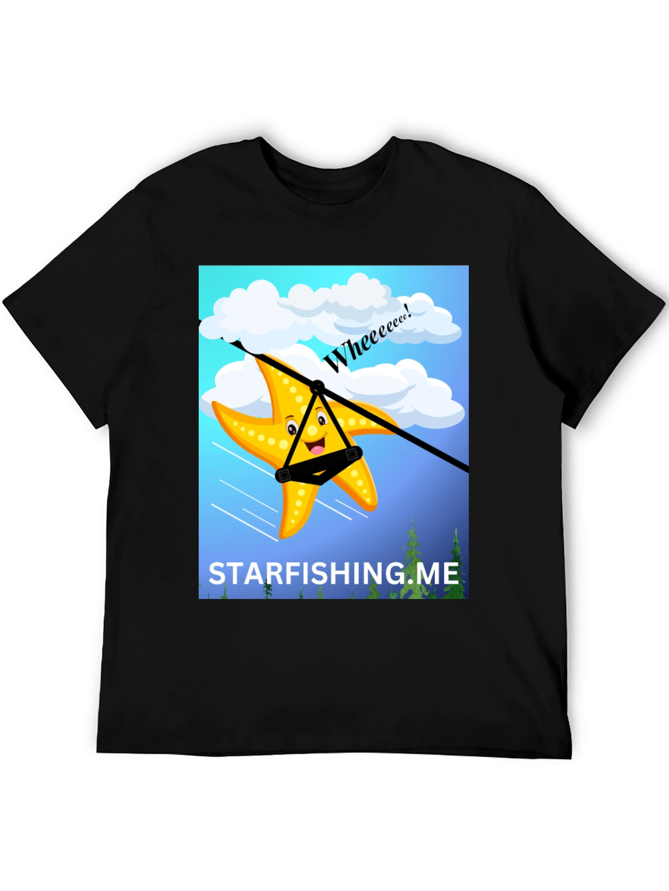 Starfishing.me Ziplining Starfish Graphic Tee