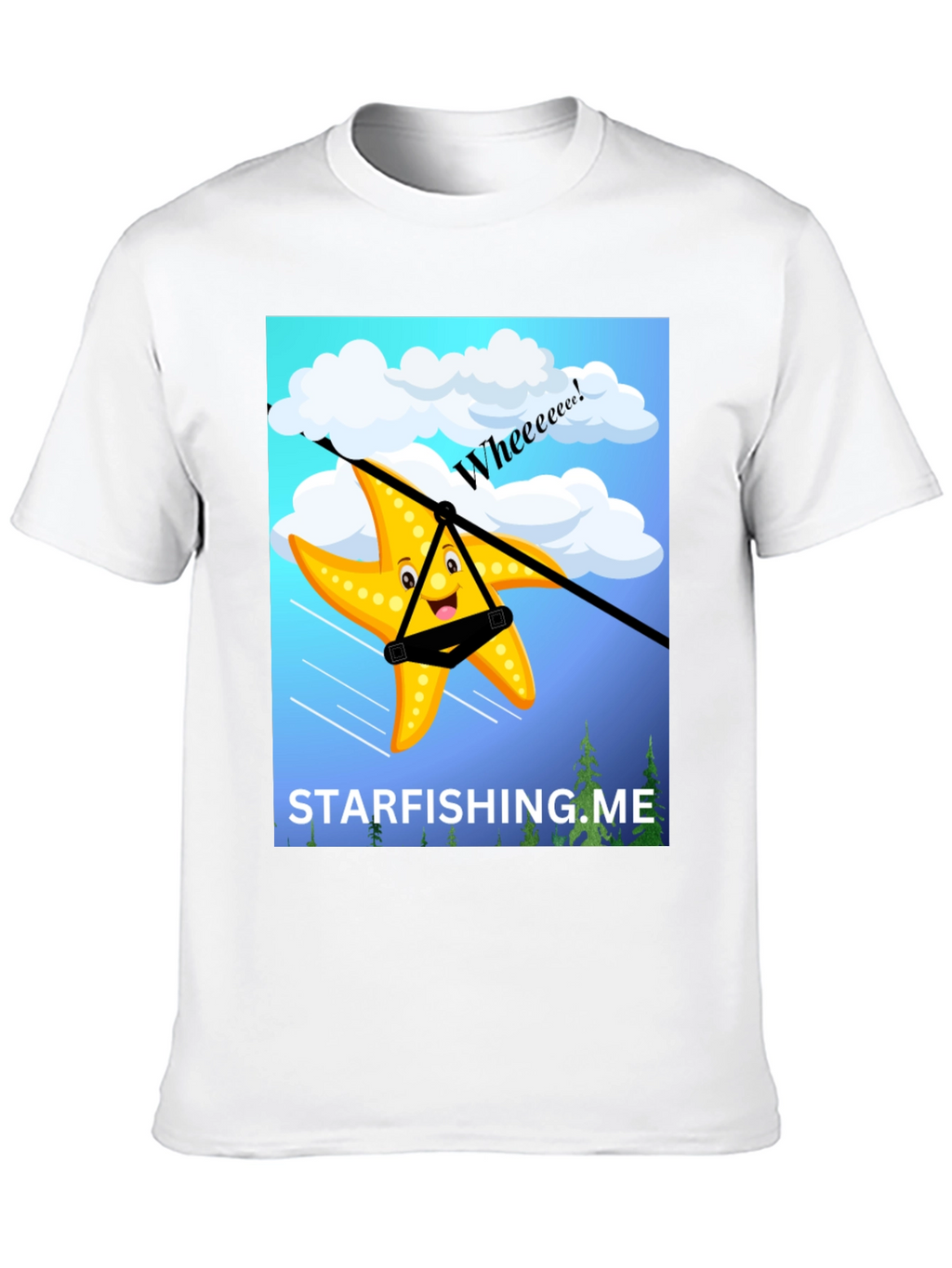 Starfishing.me Ziplining Starfish Graphic Tee