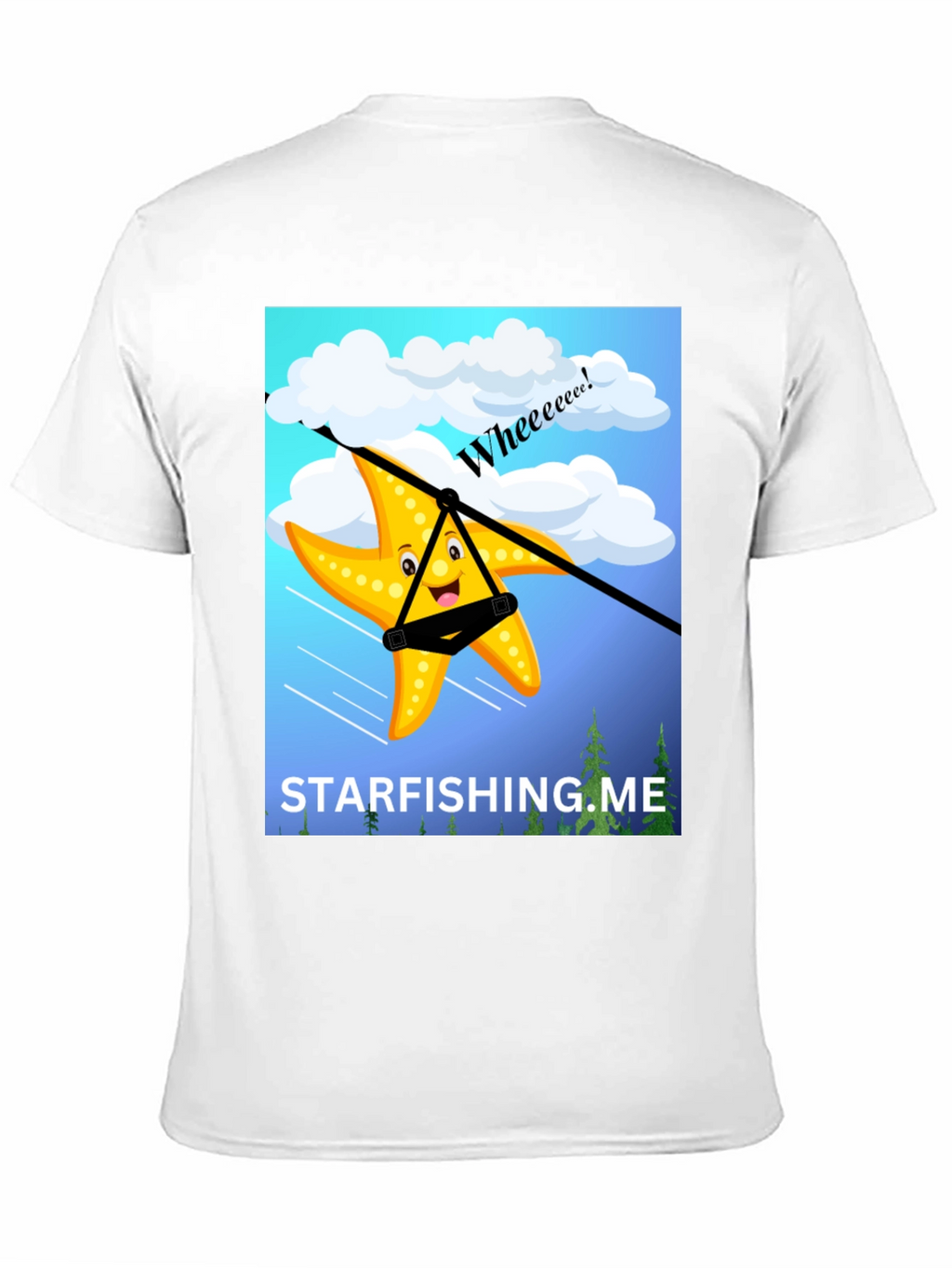 Starfishing.me Ziplining Starfish Graphic Tee