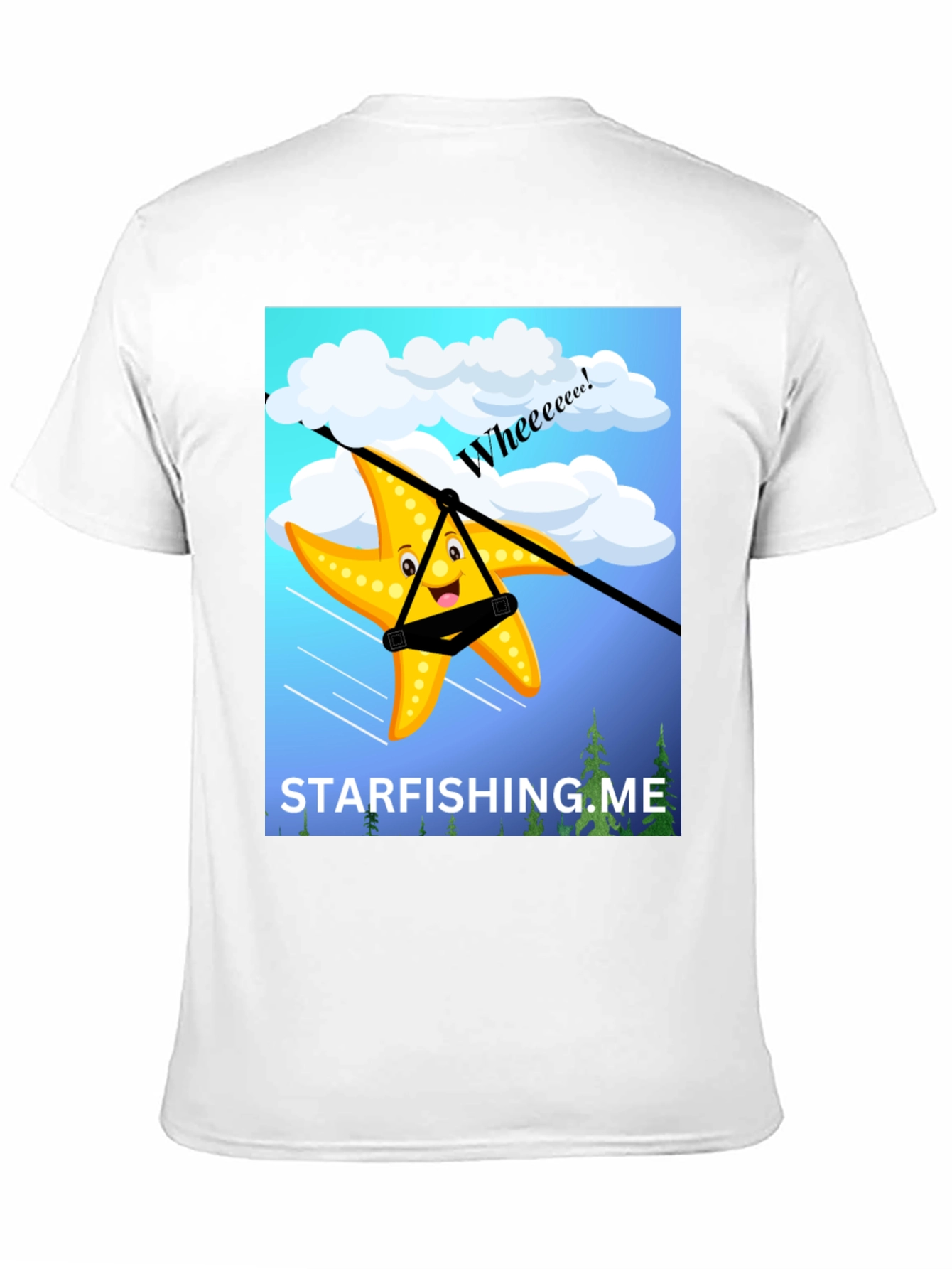 Starfishing.me Ziplining Starfish Graphic Tee