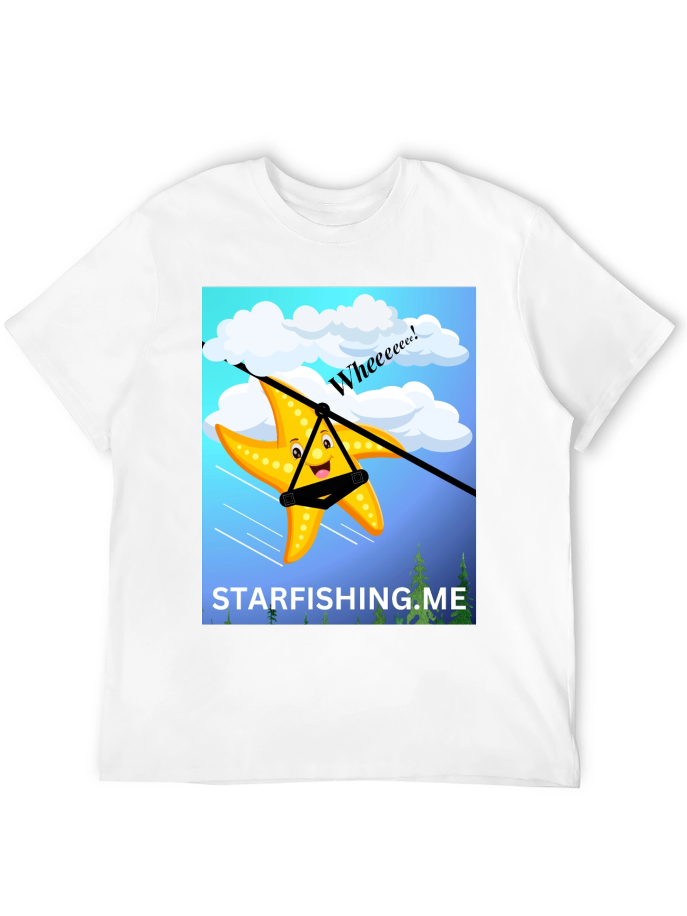 Starfishing.me Ziplining Starfish Graphic Tee