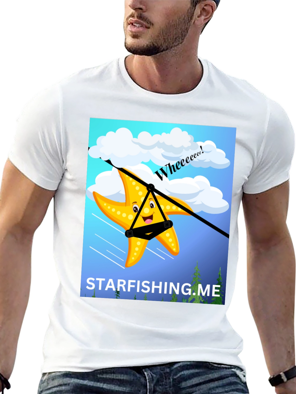 Starfishing.me Ziplining Starfish Graphic Tee