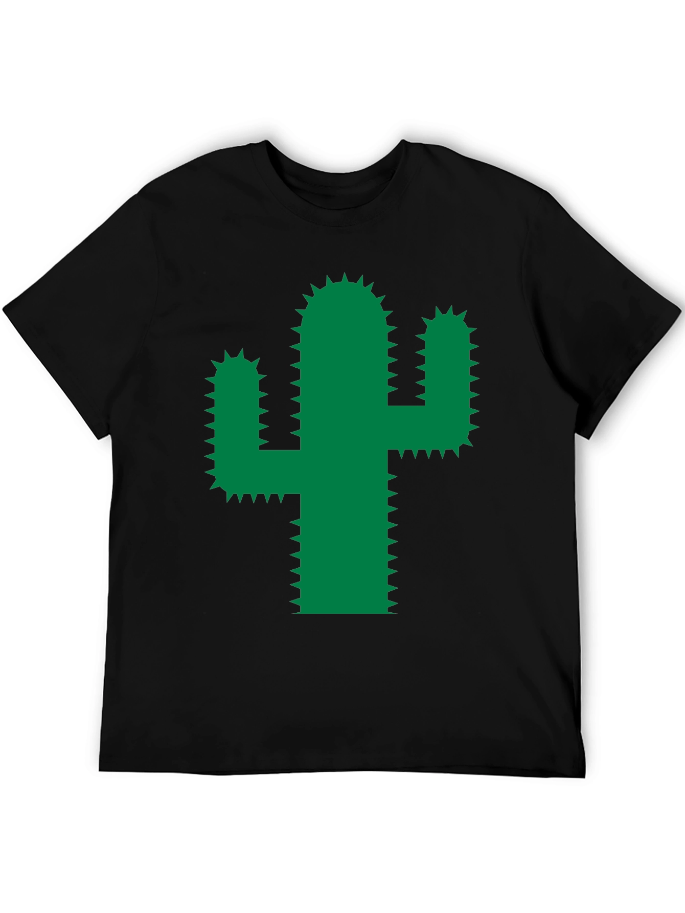 Cactus Graphic Tee - Trendy Green Desert Plant Shirt