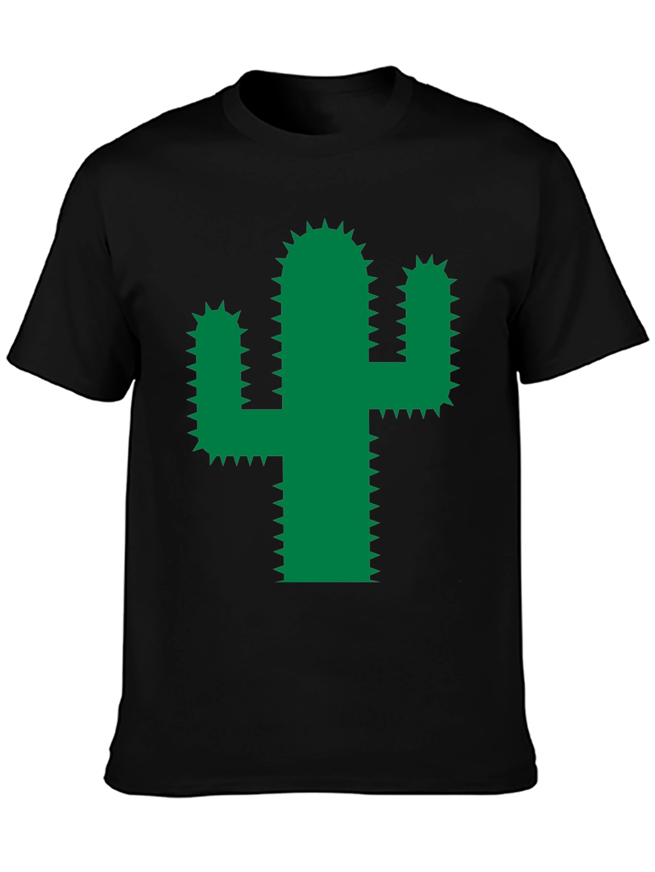 Cactus Graphic Tee - Trendy Green Desert Plant Shirt