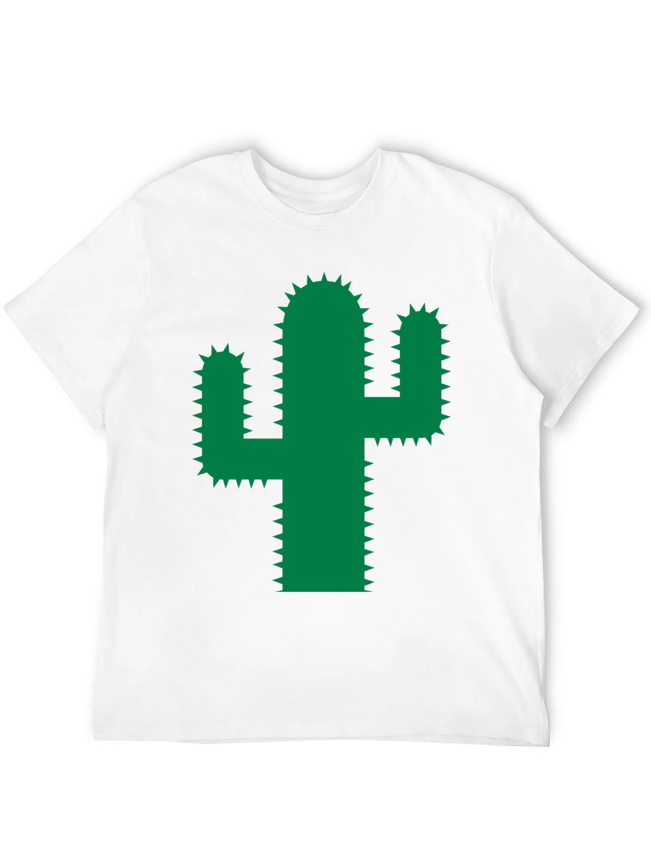 Cactus Graphic Tee - Trendy Green Desert Plant Shirt