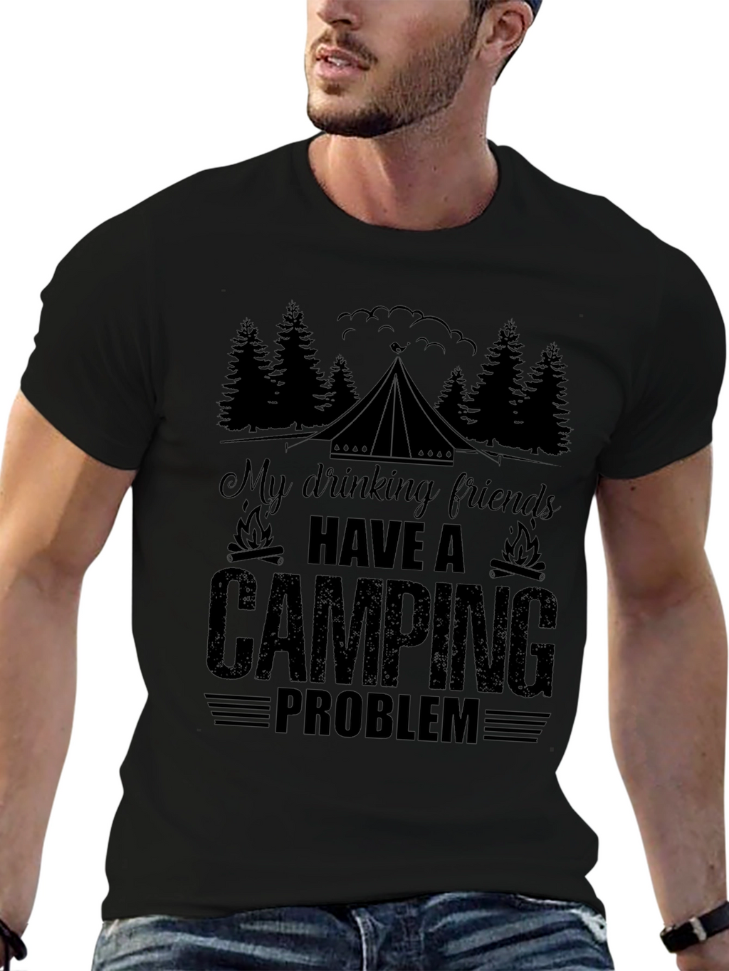 Camping Problem T-Shirt - Funny Camping Tee