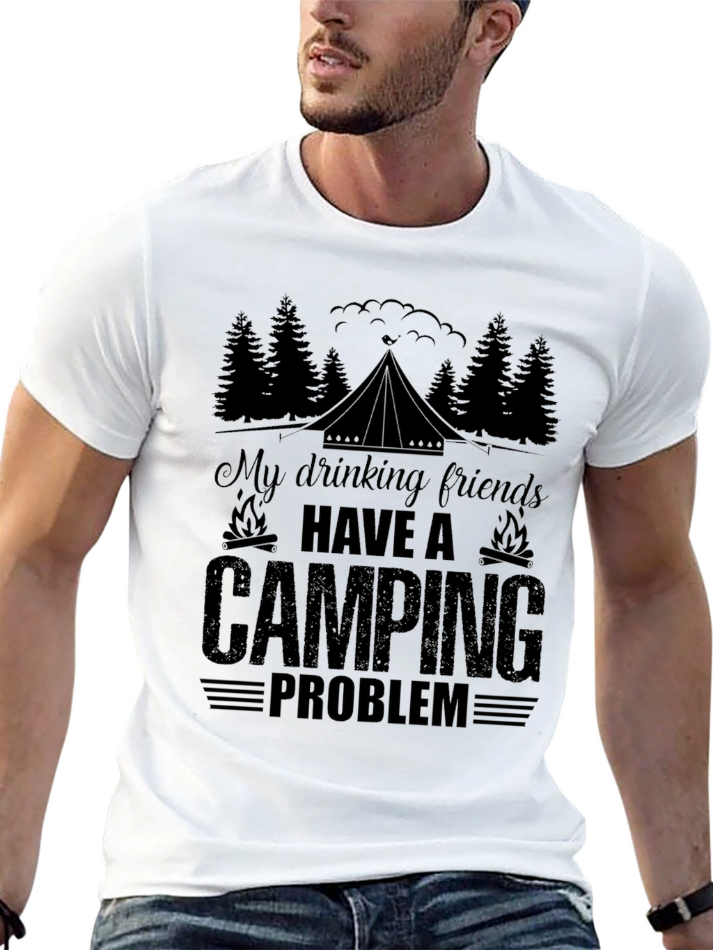 Camping Problem T-Shirt - Funny Camping Tee