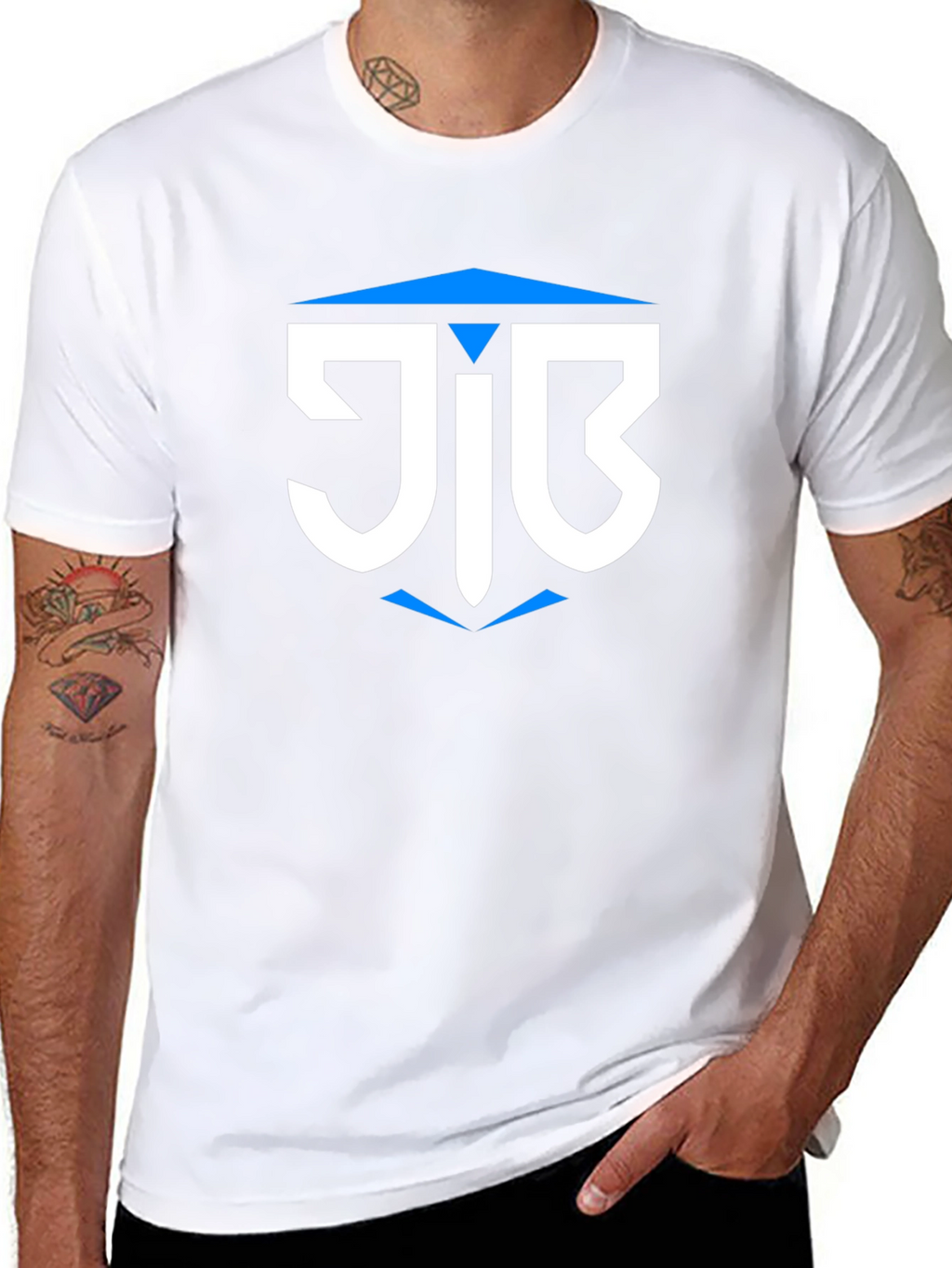 Geometric Logo Tee - Mens Black Graphic T-Shirt