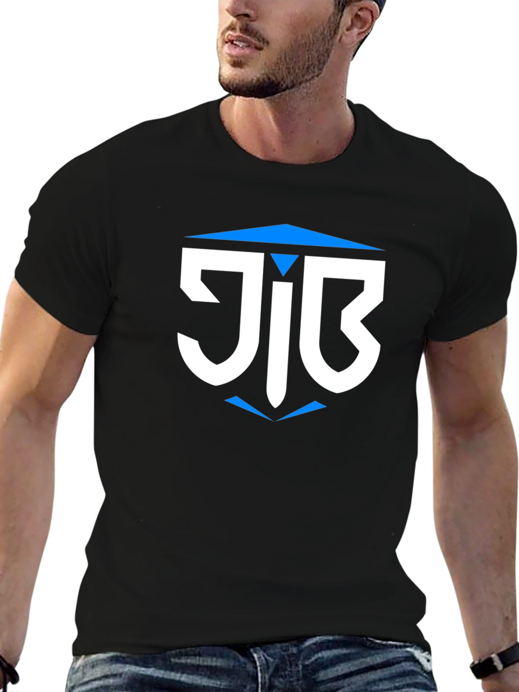 Geometric Logo Tee - Mens Black Graphic T-Shirt