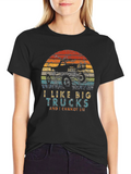 I Like Big Trucks T-Shirt Retro Graphic Tee