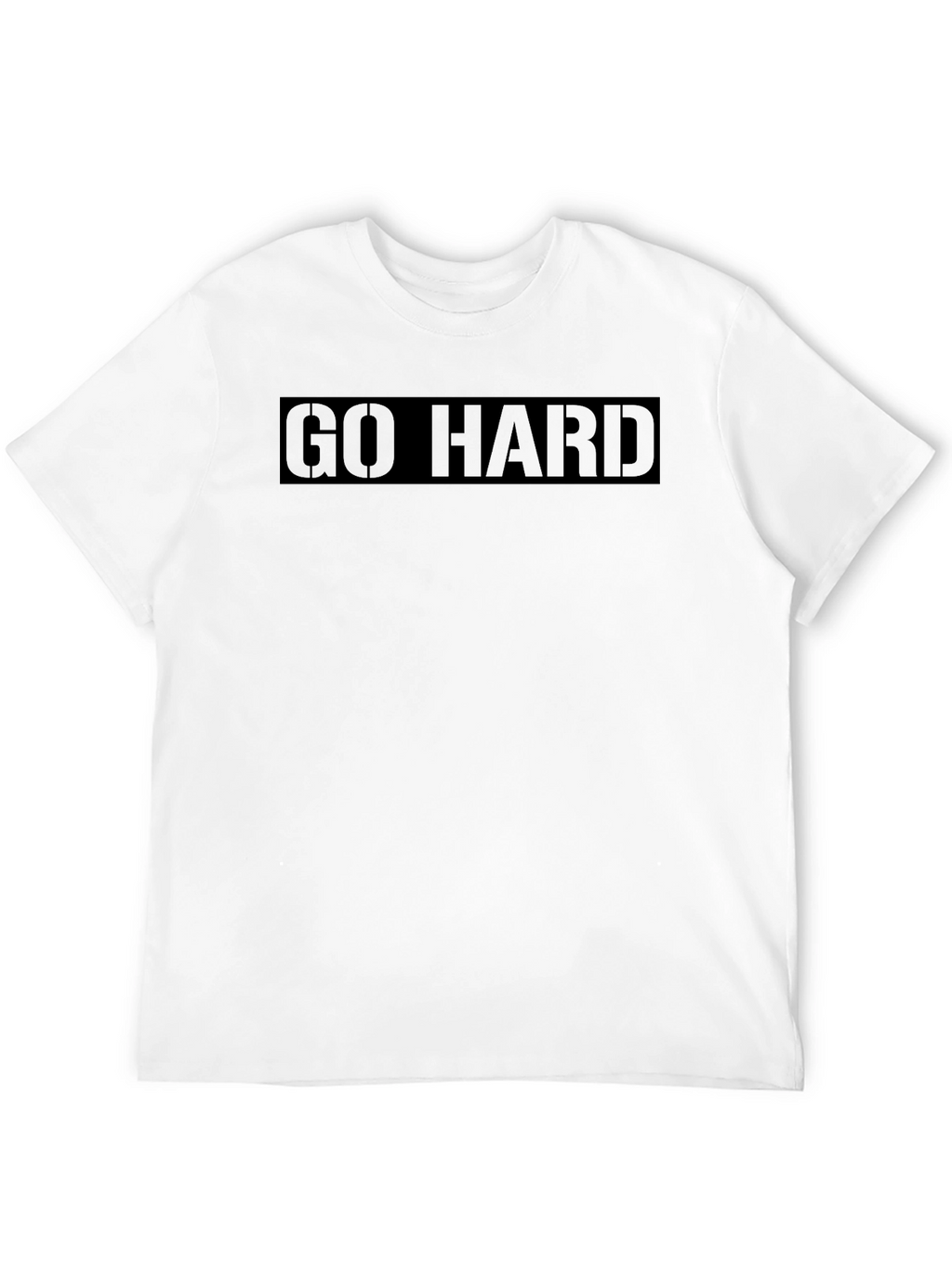Mens Go Hard Graphic Print Black T-Shirt