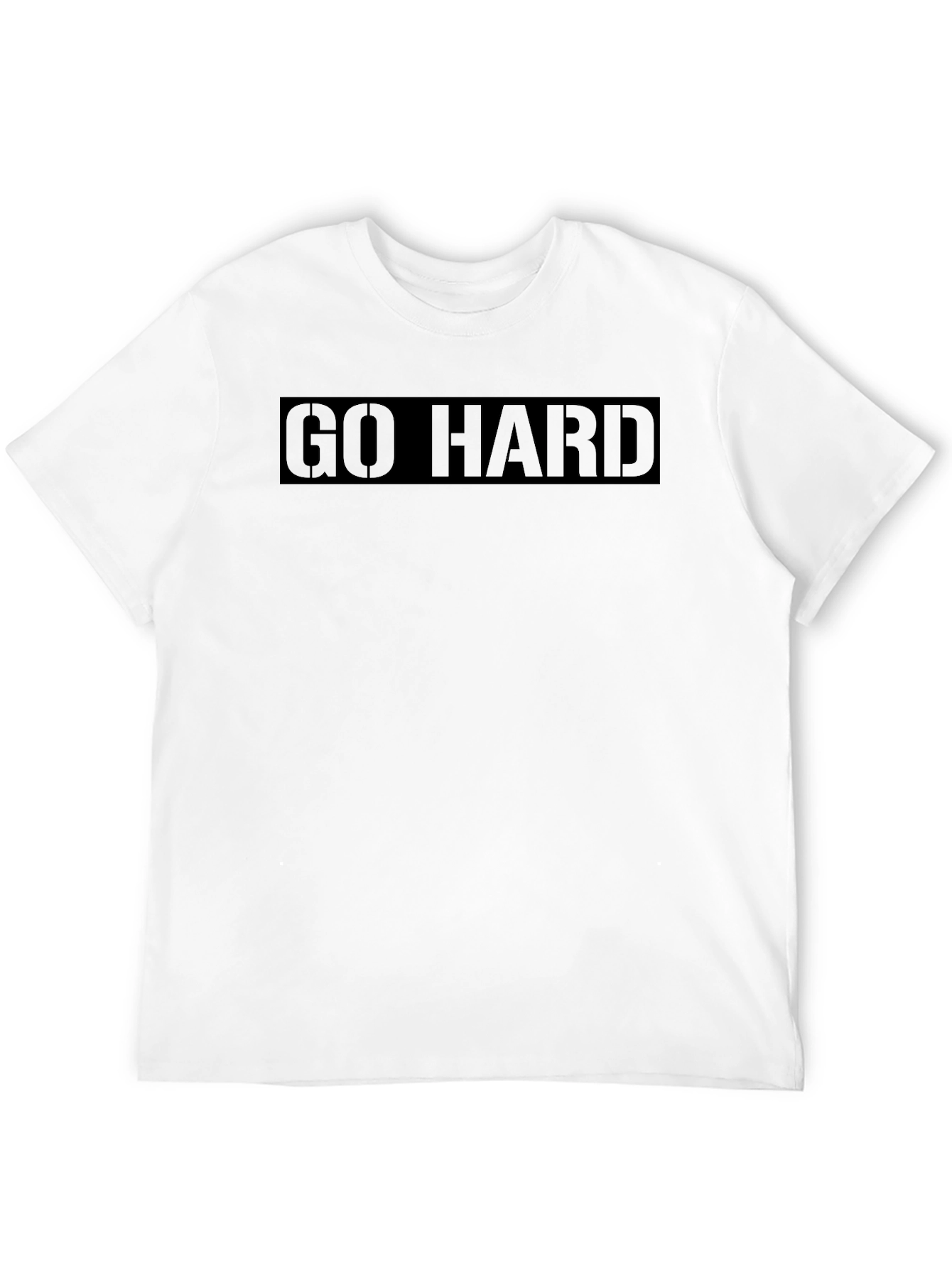 Mens Go Hard Graphic Print Black T-Shirt