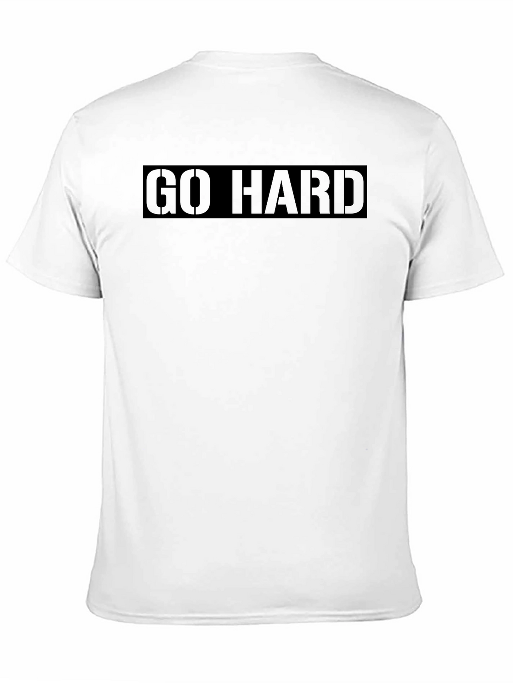 Mens Go Hard Graphic Print Black T-Shirt