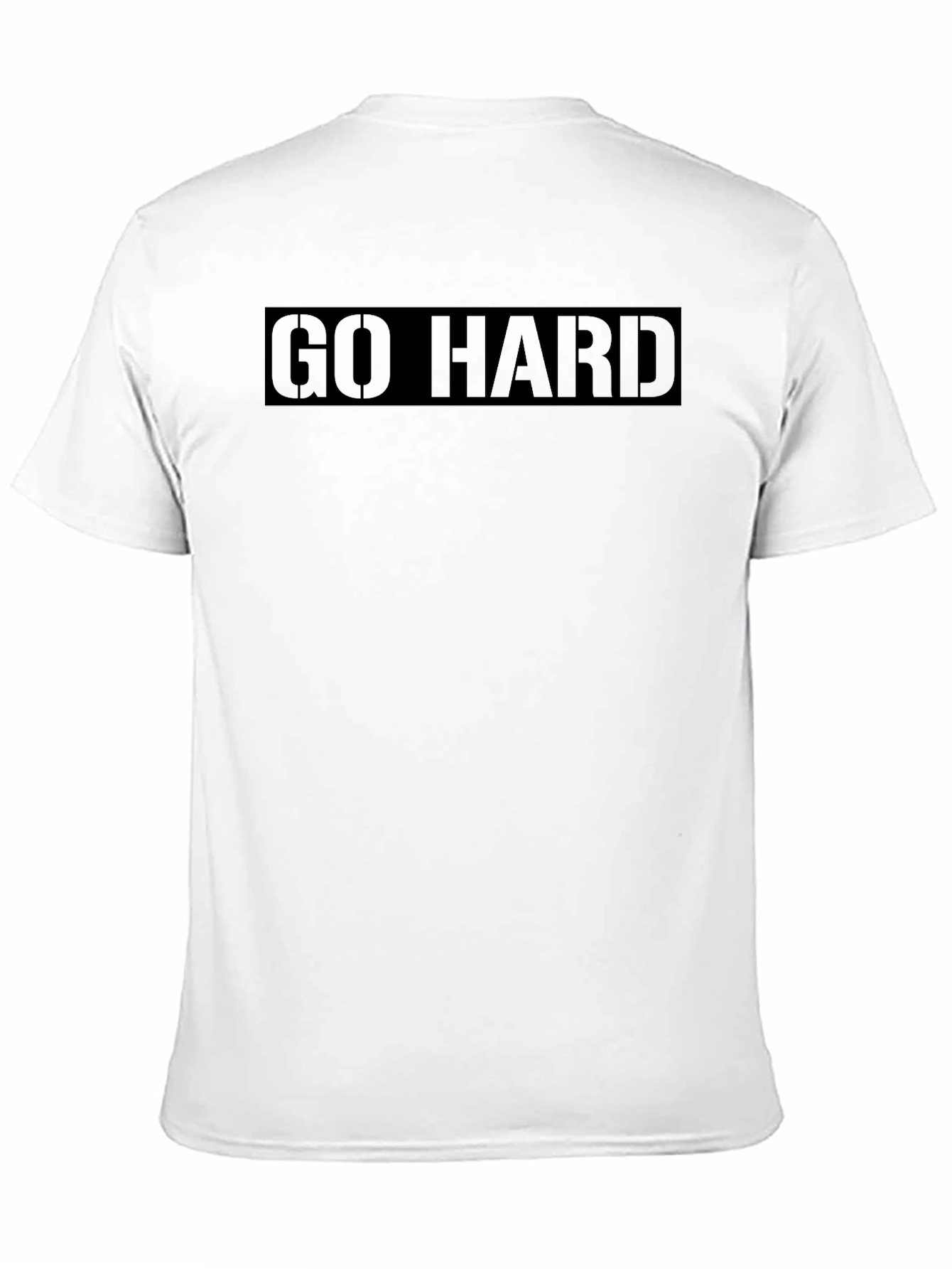 Mens Go Hard Graphic Print Black T-Shirt